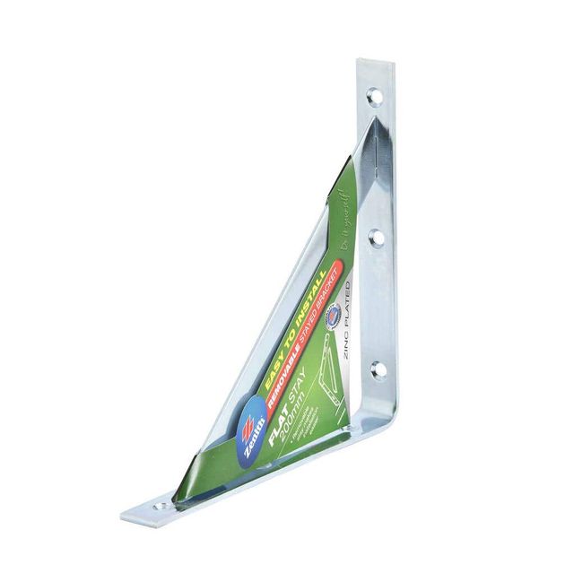 Zenith Flat Stay Snap In Bracket Zinc Plated 200 x 200mm - 1 Pack