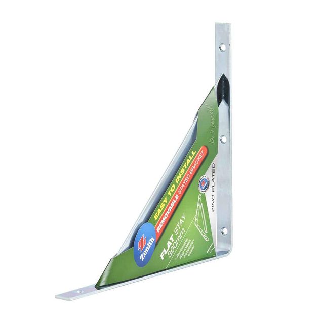 Zenith Flat Stay Snap In Bracket Zinc Plated 300 x 300mm - 1 Pack