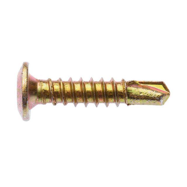 Zenith Metal Screws Wafer Head Gold 10G x 22mm - 100 Pack