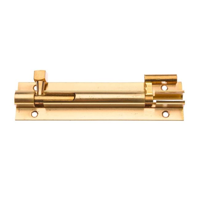 Zenith Necked Barrel Bolt Polished Brass 100mm - 1 Pack