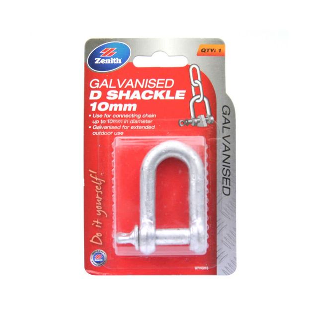 Zenith D-Shackle Galvanised 10mm - 1 Pack