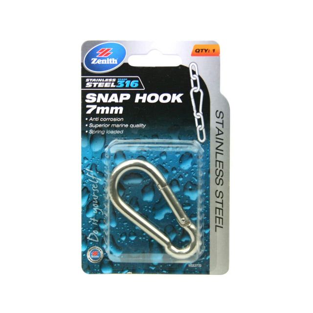 Zenith Snap Hook Stainless Steel 70 x 7mm - 1 Pack