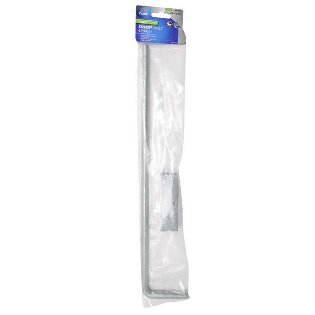 Zenith Drop Bolt Galvanised 450mm - 1 Pack