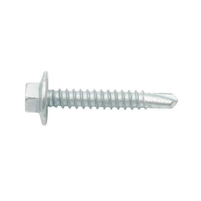 Zenith Metal Screws Hex Head Galvanised 12G x 35mm - 50 Pack