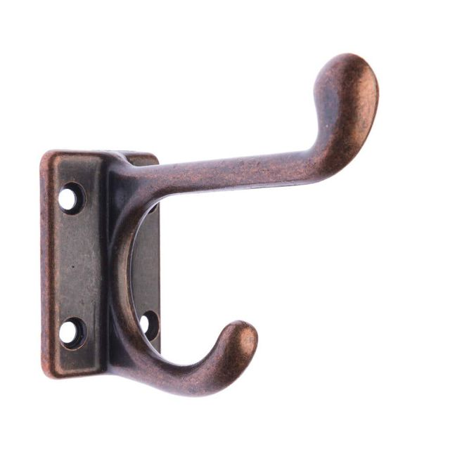 Zenith Square Base Style Hat & Coat Hook Florentine Bronze - 1 Pack