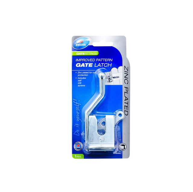 Zenith Improved Pattern Gate Latch Zinc Plated - 1 Pack