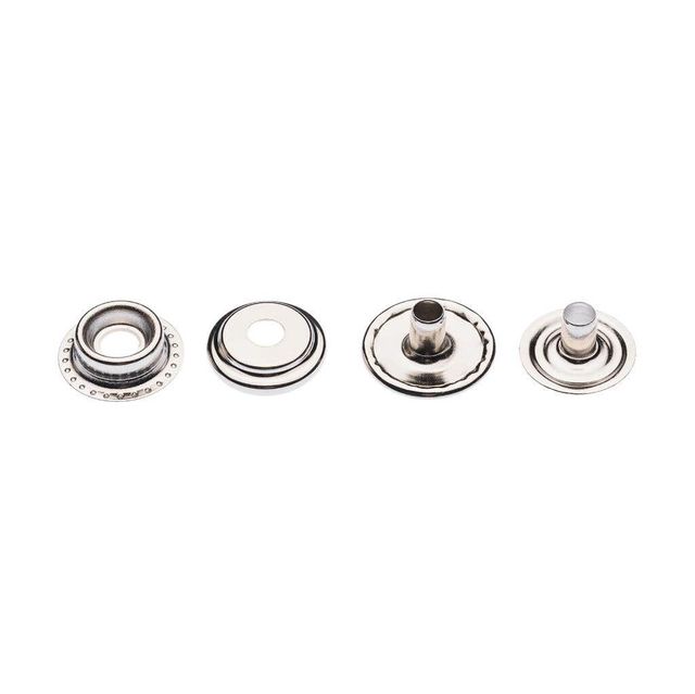 Zenith Snap Fasteners Nickel Plated Assorted - 15 Sets