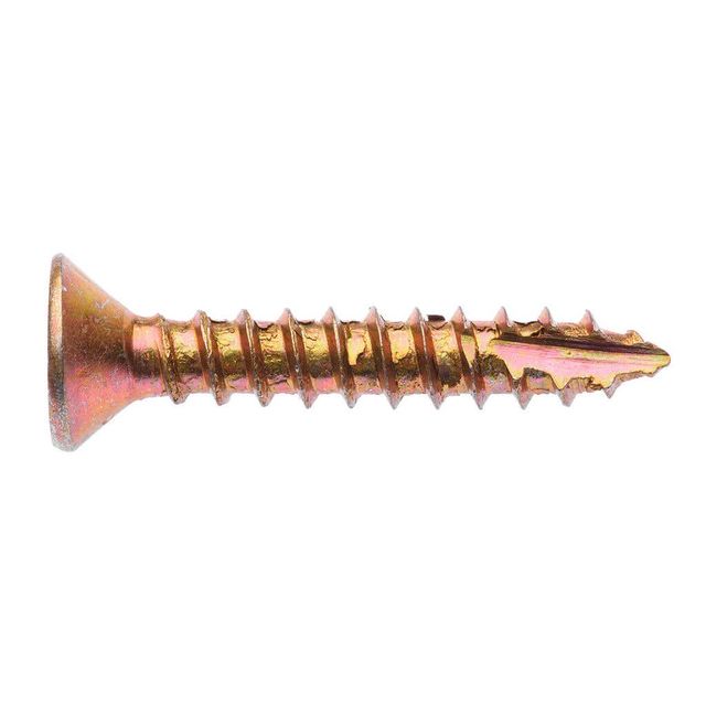 Zenith Timber Screws Countersunk Gold Passivated 8G x 25mm - 100 Pack