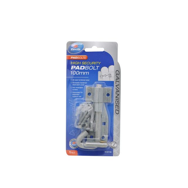Zenith High Security Double Eye Padbolt 100mm - 1 Pack