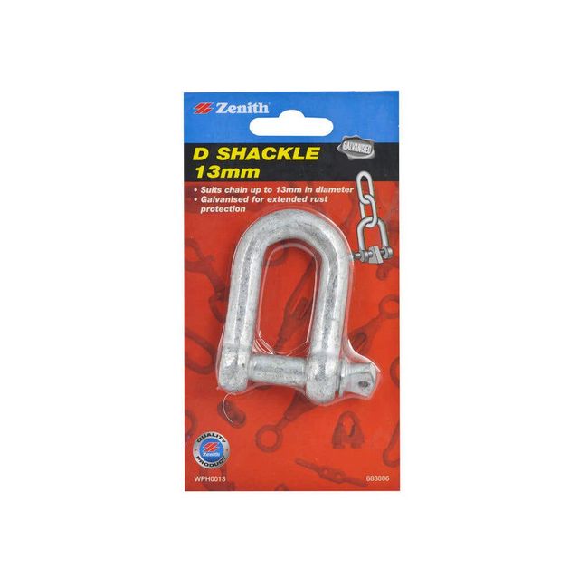 Zenith D-Shackle Galvanised 13mm - 1 Pack