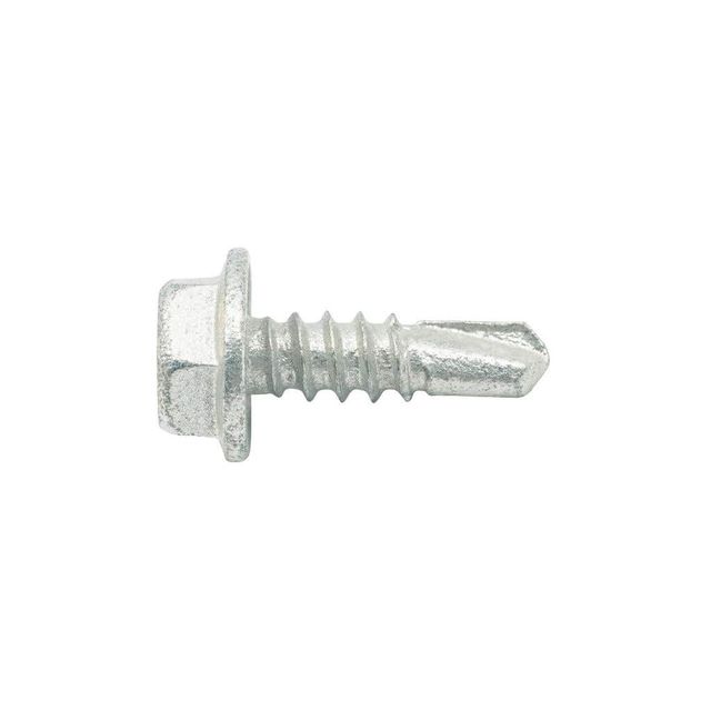 Zenith Metal Screws Hex Head Galvanised 10G x 16mm - 100 Pack