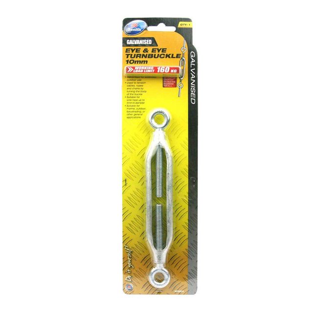 Zenith Eye & Eye Turnbuckle Galvanised 10mm - 1 Pack