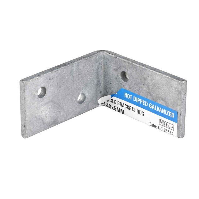 Zenith Sturdy Angle Bracket Galvanised 75 x 75 x 40 x 5mm - 1 Pack