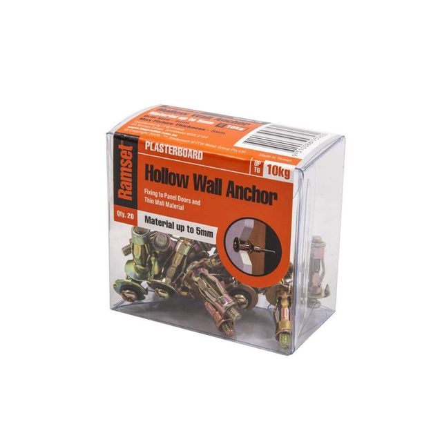 Ramset Hollow Wall Anchor 5-8mm - 20 Pack