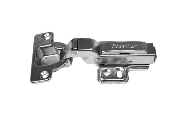Prestige Cabinet Hinge Clip On Fitting Soft Close Full Overlay Nickel Plated - 2 Pack