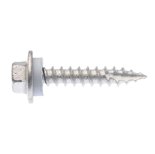 Zenith Timber Screws Hex with Seal Galvanised 12G x 30mm - 10 Pack