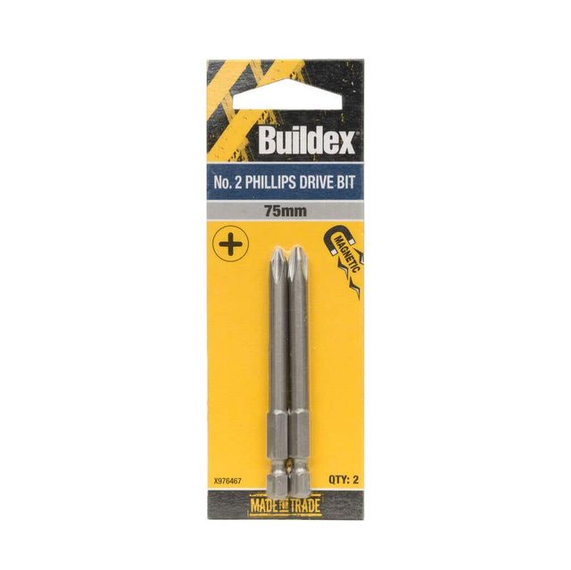 Buildex® Bit Phillips No. 2 75mm - 2 Pack
