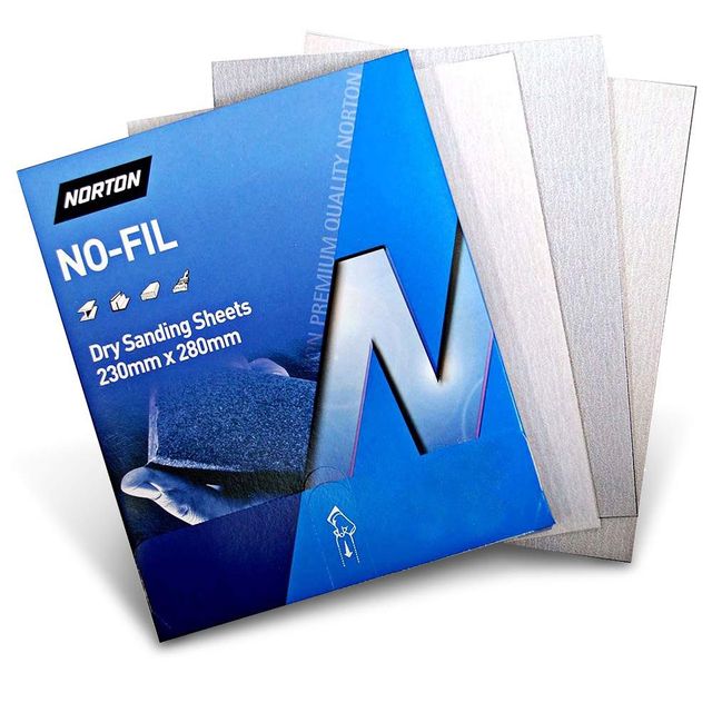 Norton 230 X 280mm 320-Grit No-Fil Sandpaper Sheet For Paint - Adalox