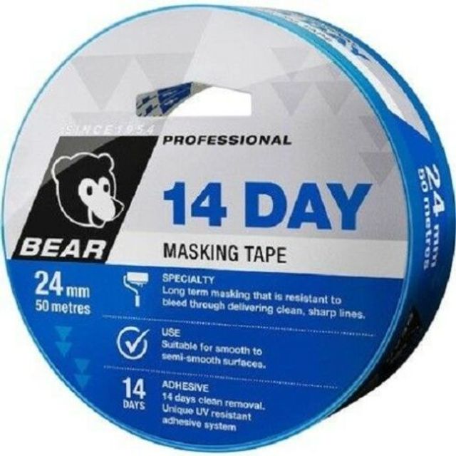 Bear 14 Day Masking Tape - 24mm x 50M