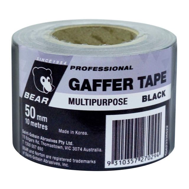Bear Black Multi-Purpose Gaffer Tape 50mmx10M