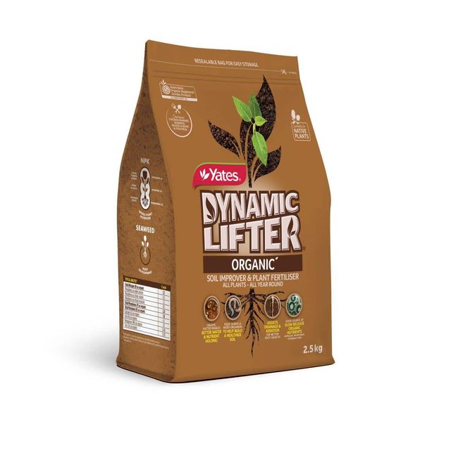 Yates Dynamic Lifter Organic Soil Improver & Plant Fertiliser 2.5kg