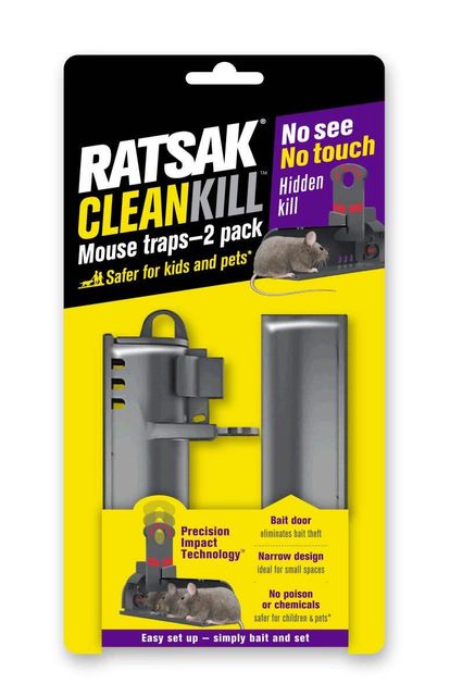 Ratsak Clean Kill Mouse Trap - 2 Pack