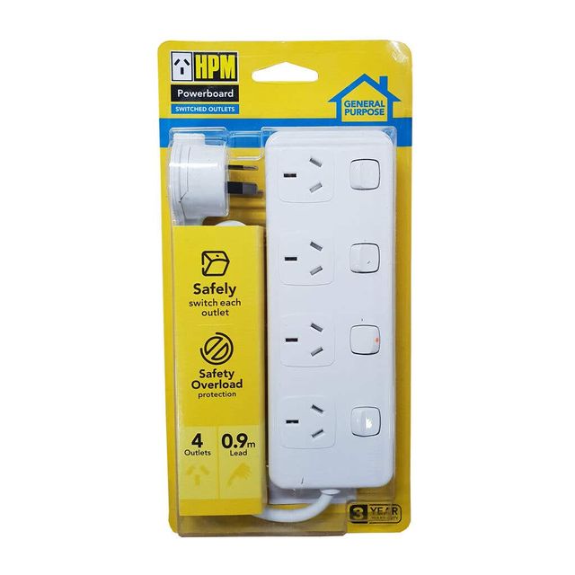 HPM 4 Outlet Switched Powerboard