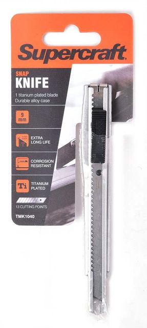 Supercraft Snap Knife With Blade 9mm