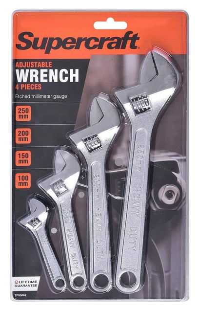 Supercraft Wrench Adjustable - 4 Piece
