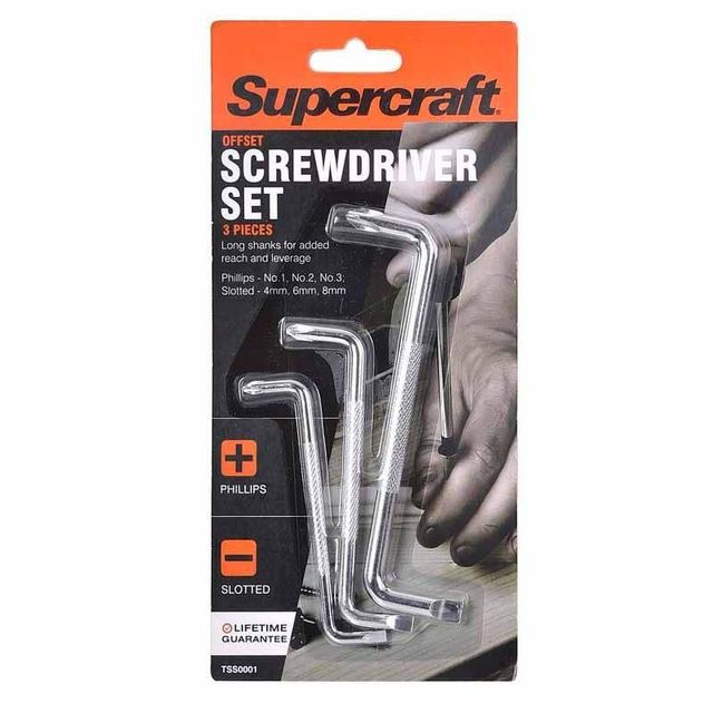 Supercraft 3Pc Offset Screwdriver Set