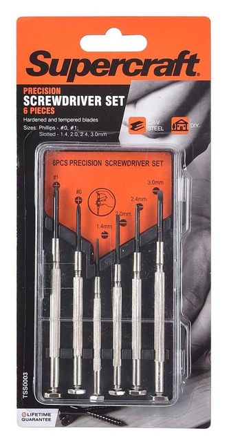 Supercraft Screwdriver Jewellers - 6 Piece