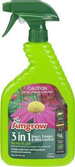 Amgrow Three in One Insect/Fungus/Mite Control 750ml