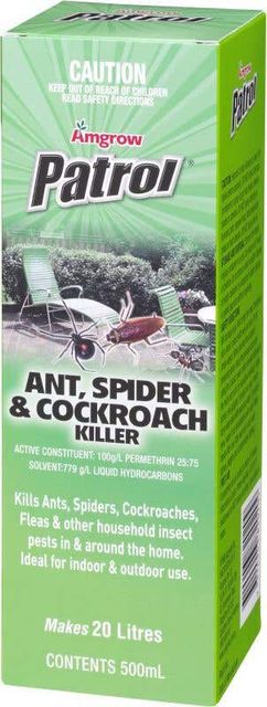 Amgrow Patrol Ant/Spider/Cockroach Killer Concentrate 500ml