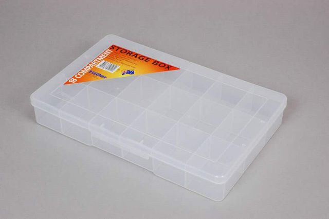 Fischer Tackle Box Clear Large 18 Compartment