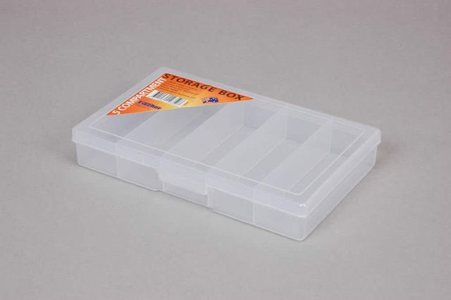 Fischer Storage Box Clear Small 5 Compartment