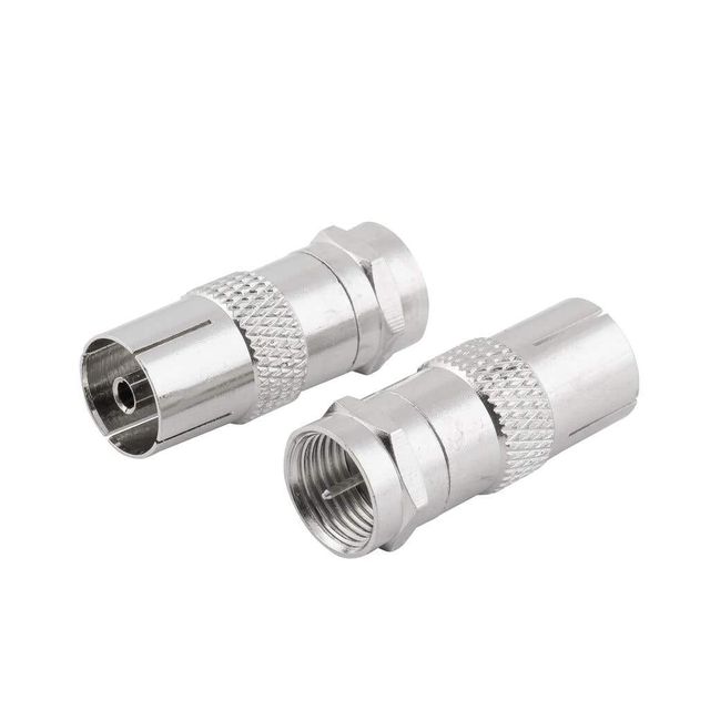 Antsig Antenna Adaptor F Connector Male to PAL Female - 2 Pack