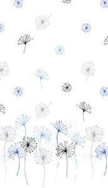 Supertex Polyester Shower Curtain Dandelion Print