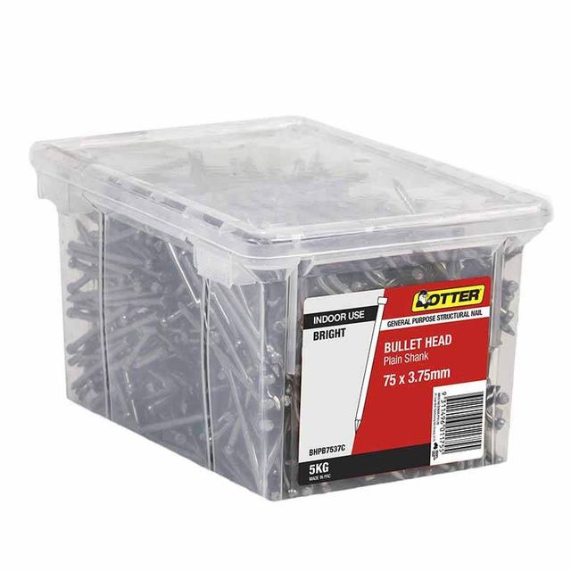 Otter Bullet head Nail Bright Steel 75 x 3.75mm 5kg