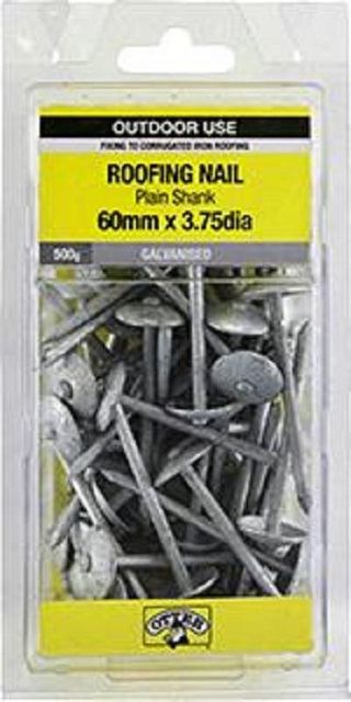 Otter Nail Roof Plain Galvanised 60x3.75mm (500G)