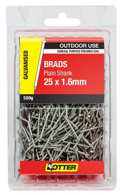 Otter Bullet Head Galvanised Nail 25x1.60mm 500g