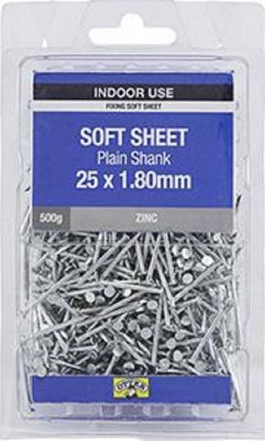 Otter Nail Soft Sheet Zinc Plated 25x1.80mm (500G)