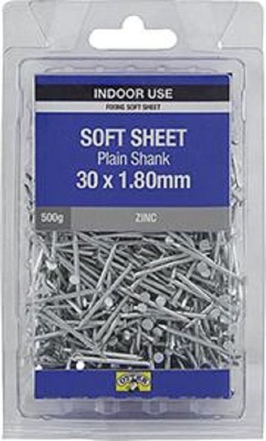 Otter Nail Soft Sheet Zinc Plated 30x1.80mm (500G)