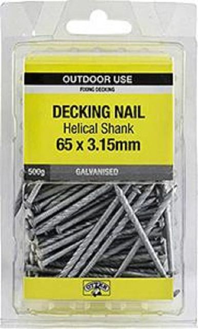 Otter Nail Titadeck Helical Galvanised 65x3.15mm (500G)
