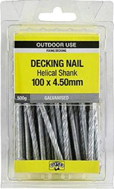 Otter Nail Titadeck Helical Galvanised 100x4.50mm (500G)