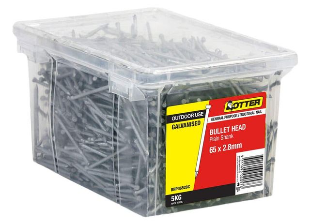 Otter Bullet Head Galvanised Nail 65x2.80mm 5kg