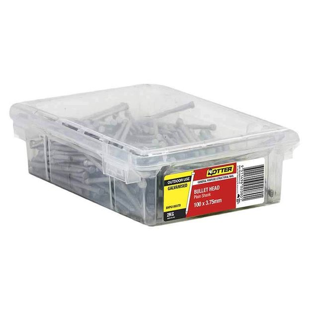 Otter Nail Bullet head Galvanised 100x3.75mm (2Kg)