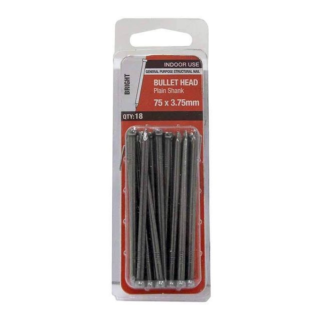 Otter Nail Bullet Head Bright Steel 75x3.75mm - 18 Pack