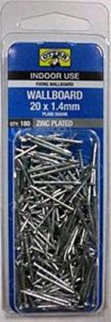 Otter Nail Wallboard Zinc Plated 20x1.40mm (180 Pack)