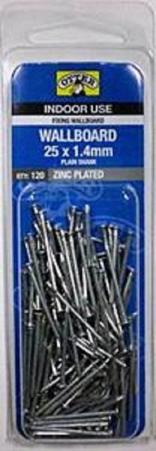 Otter Nail Wallboard Zinc Plated 25x1.40mm (120 Pack)