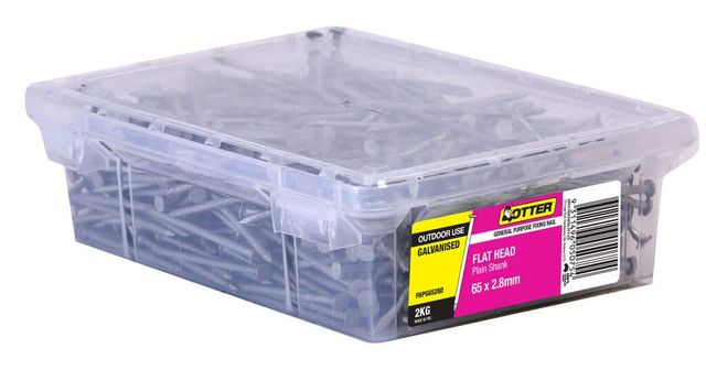 Otter Galvanised Flat Head Nail 65x2.80mm 2kg